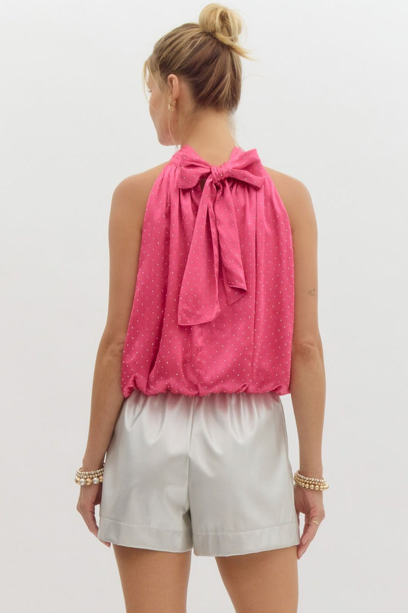 Bold Beauty Pink Halter Top