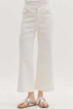 Studded White Bottoms