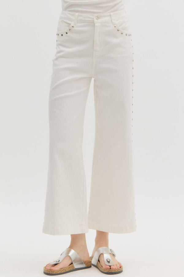 Studded White Bottoms