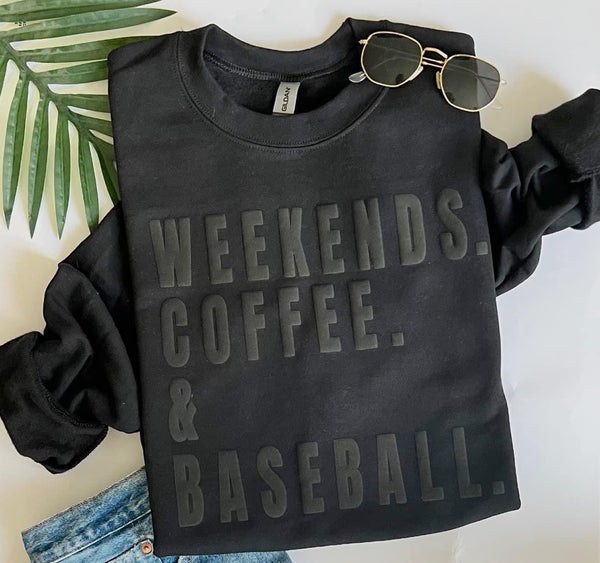 Baseball Sweatshirt- Black On Black
