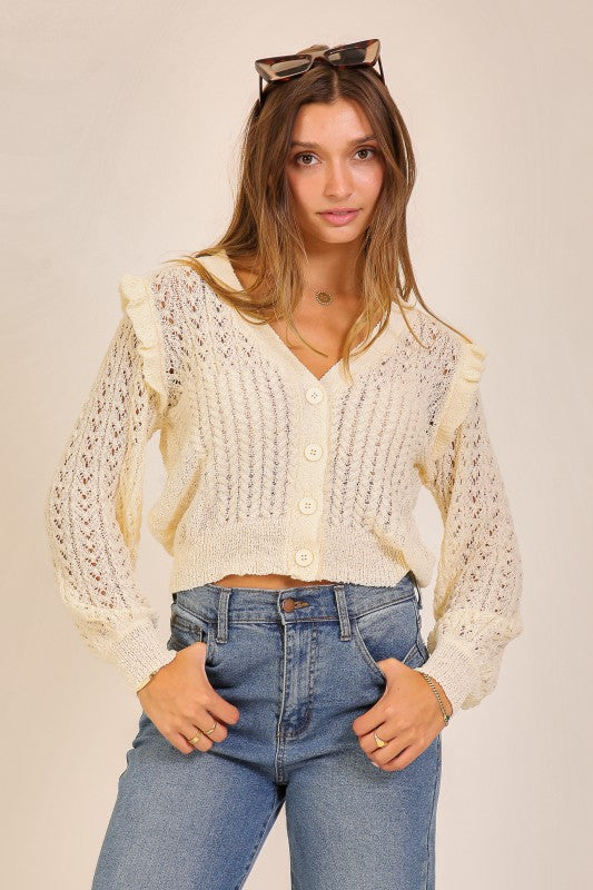 Dahlia Cardigan- Ivory