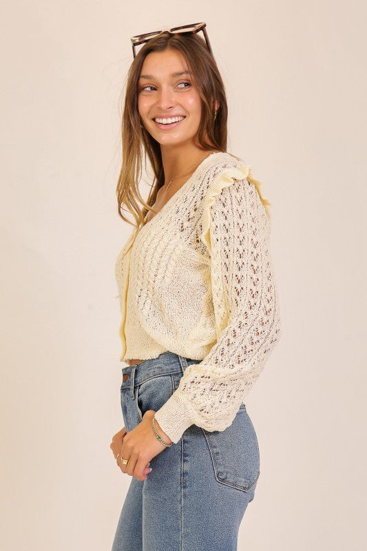 Dahlia Cardigan- Ivory