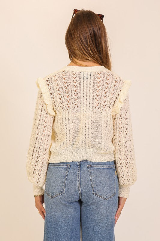 Dahlia Cardigan- Ivory