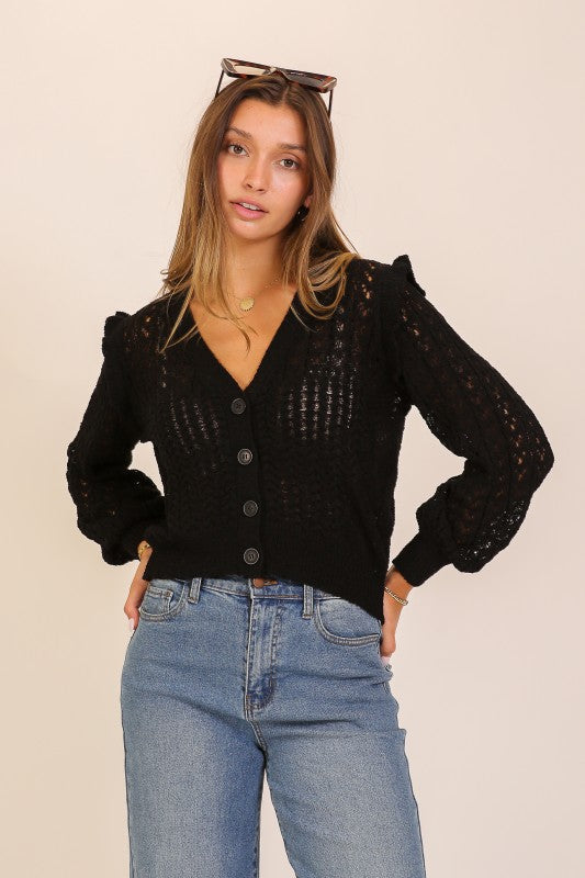 Dahlia Cardigan- Black