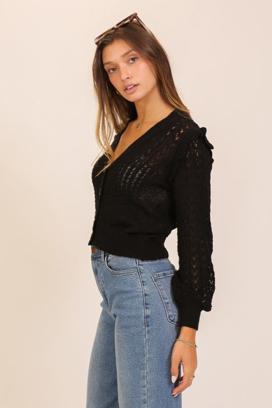 Dahlia Cardigan- Black