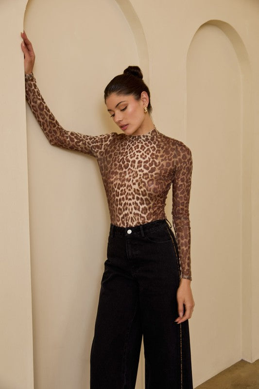 Loving Leopard Mesh Top