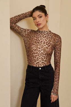 Loving Leopard Mesh Top