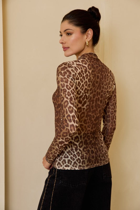 Loving Leopard Mesh Top