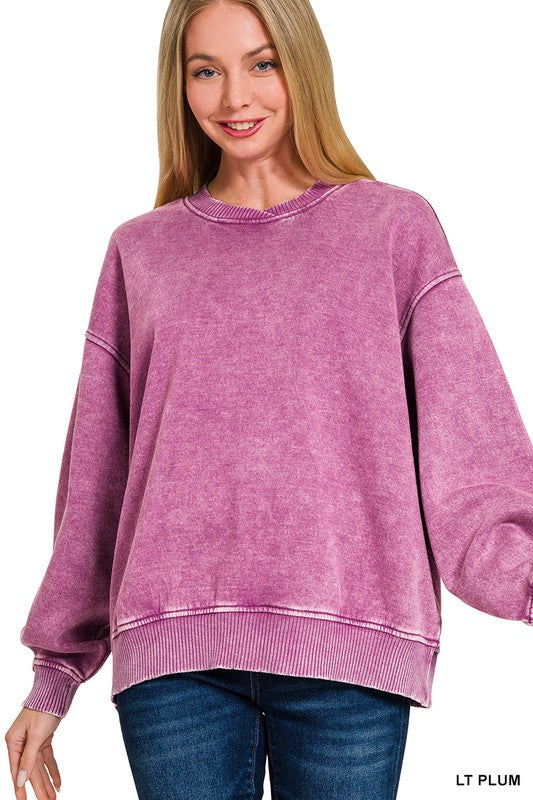 Must Have Fleece Sweater- Plum