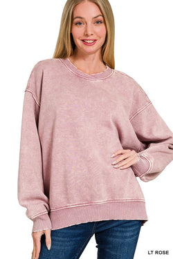 Must Have Fleece Sweater- Pale Pink