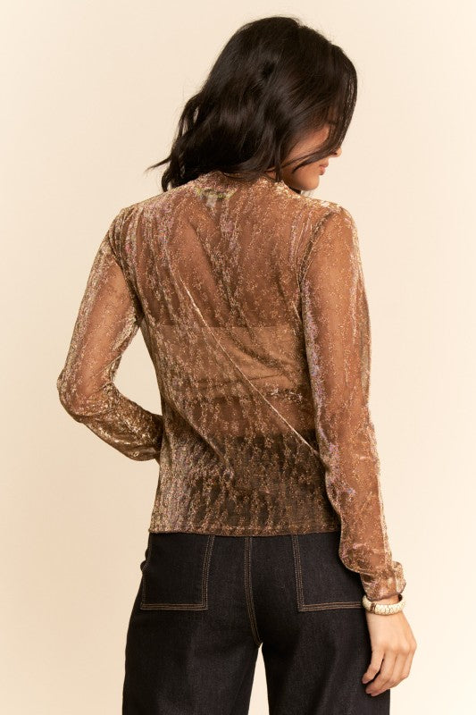 Dallas Pre-Order Shine In Gold Mesh