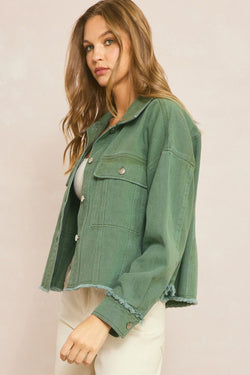 Dallas Pre-Order Olive You Jean Jacket