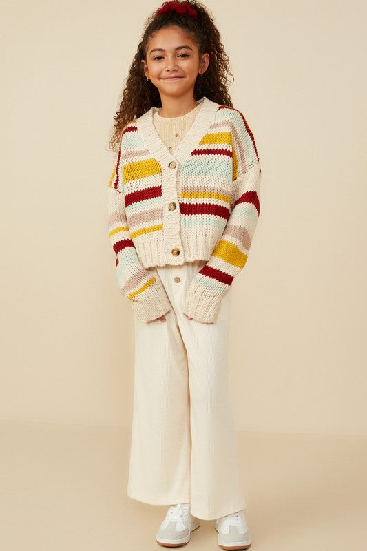 Kids Elsie Striped Cardigan