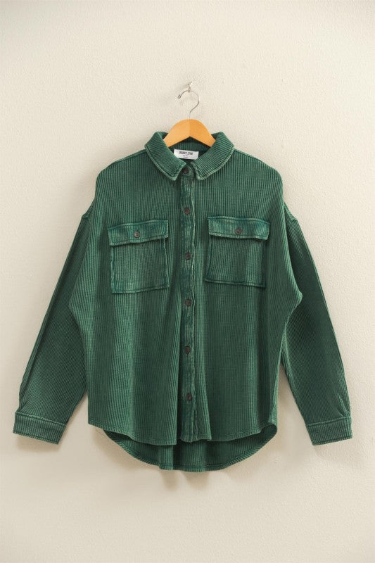 Winona Waffle Knit- Green