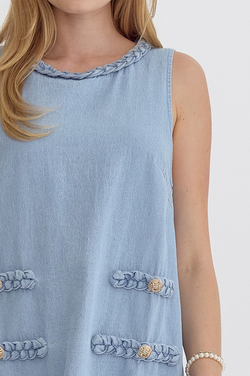 Ruby Braided Denim Dress