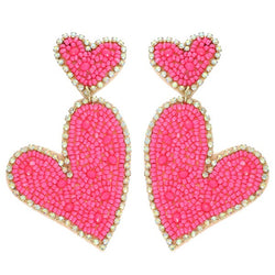 I Heart You Earring- Pink