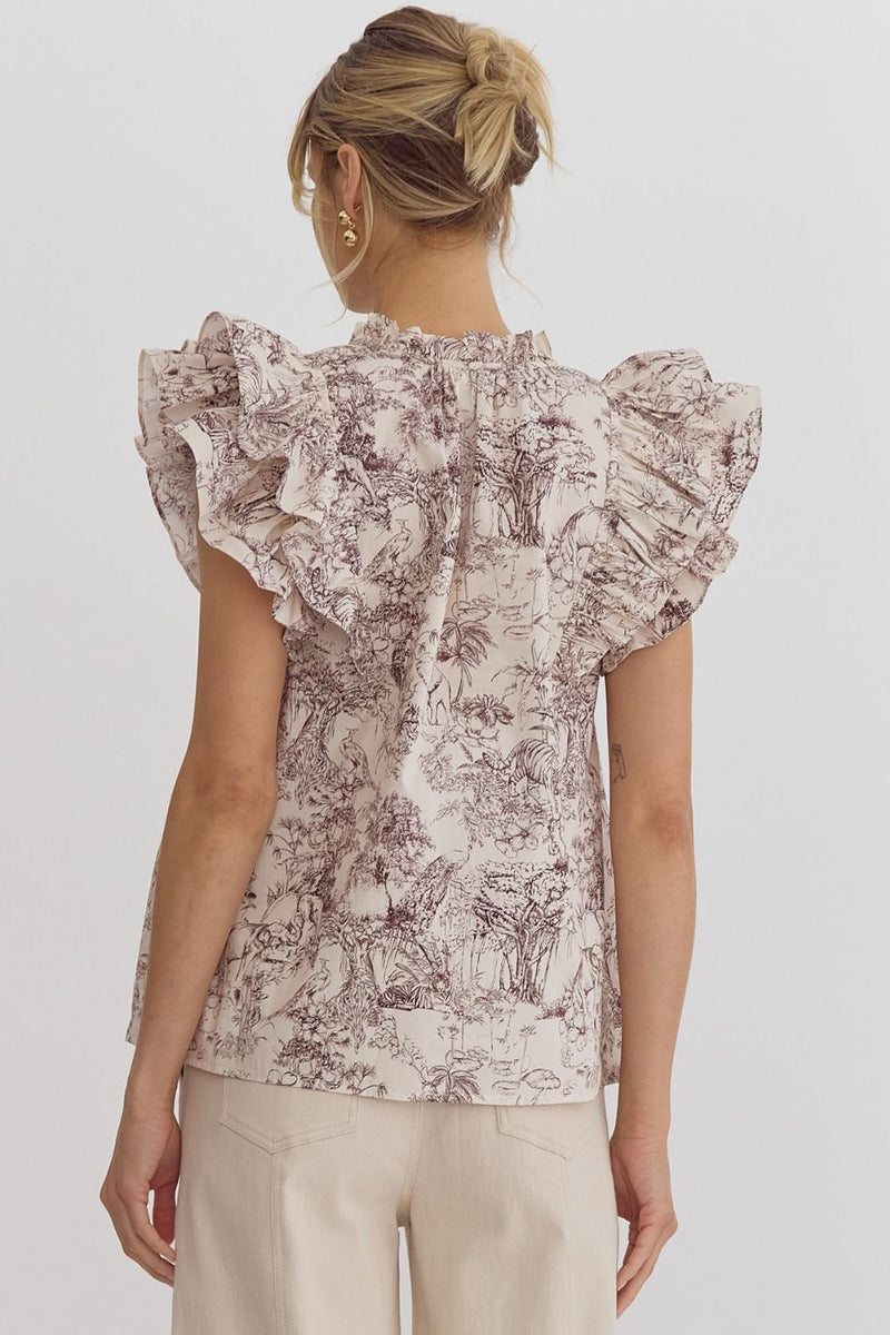 Large Ruffled Detail Top