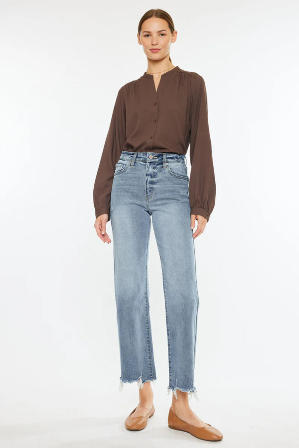 Violet High Rise Slim Wide Leg