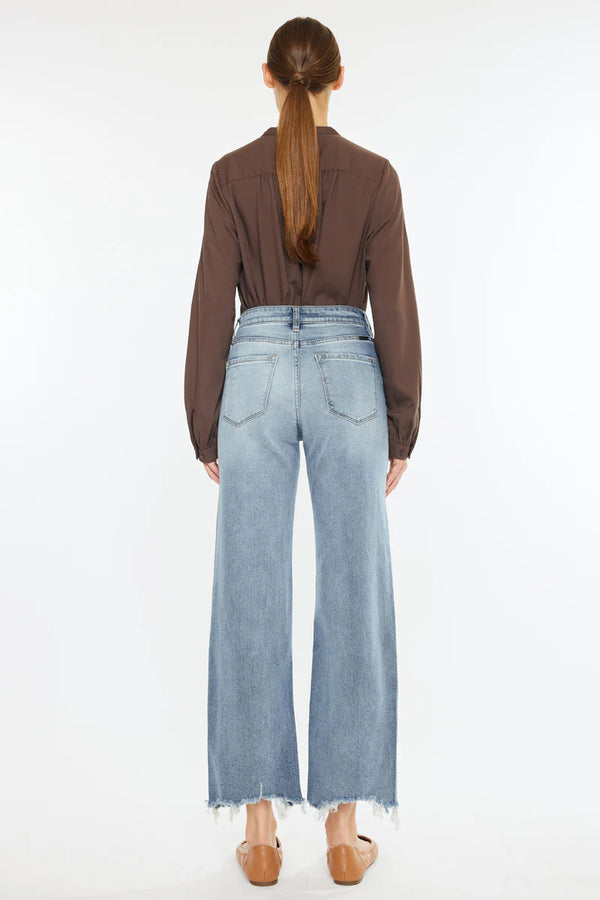 Violet High Rise Slim Wide Leg