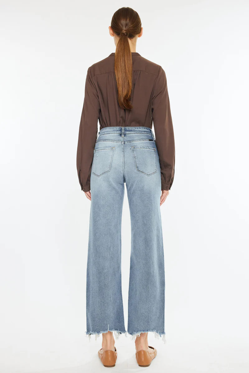 Violet High Rise Slim Wide Leg