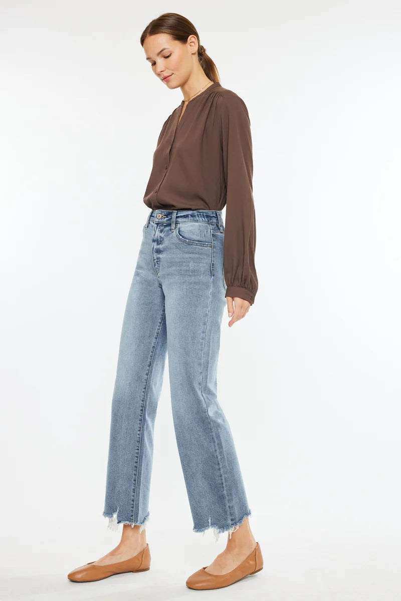 Violet High Rise Slim Wide Leg