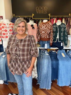 Piper Peplum Plaid