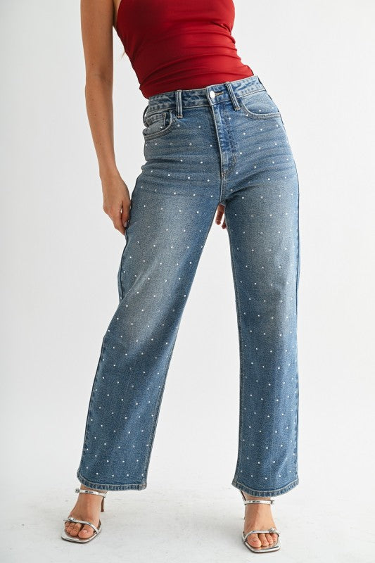 Shine Bright Rhinestone Denim
