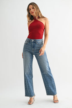 Shine Bright Rhinestone Denim