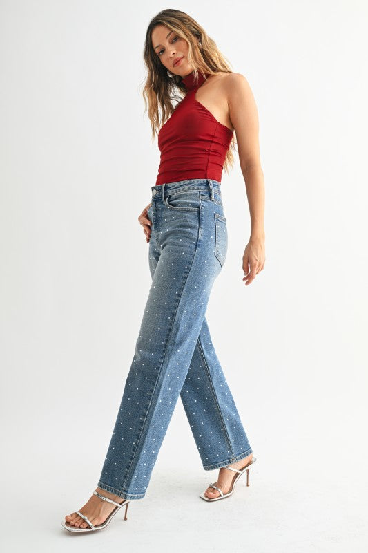 Shine Bright Rhinestone Denim
