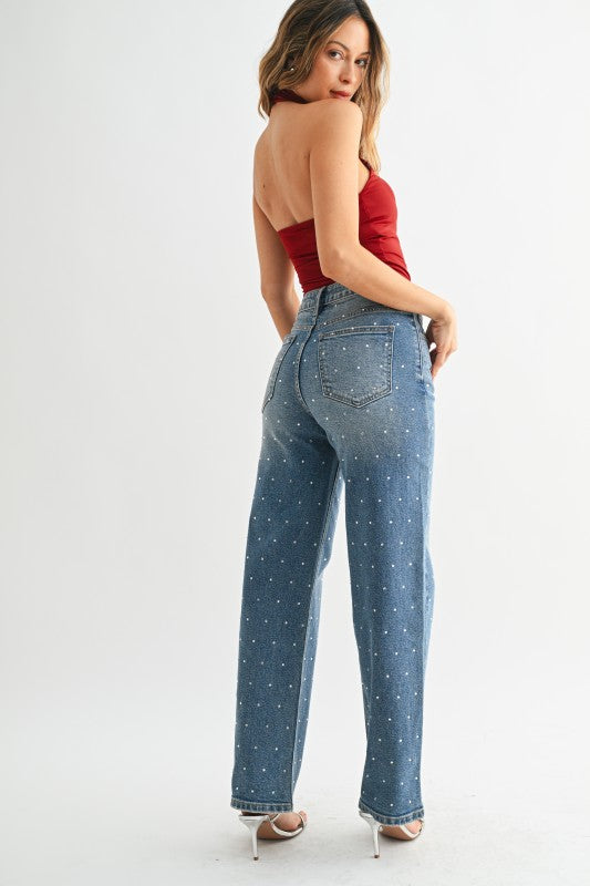 Shine Bright Rhinestone Denim