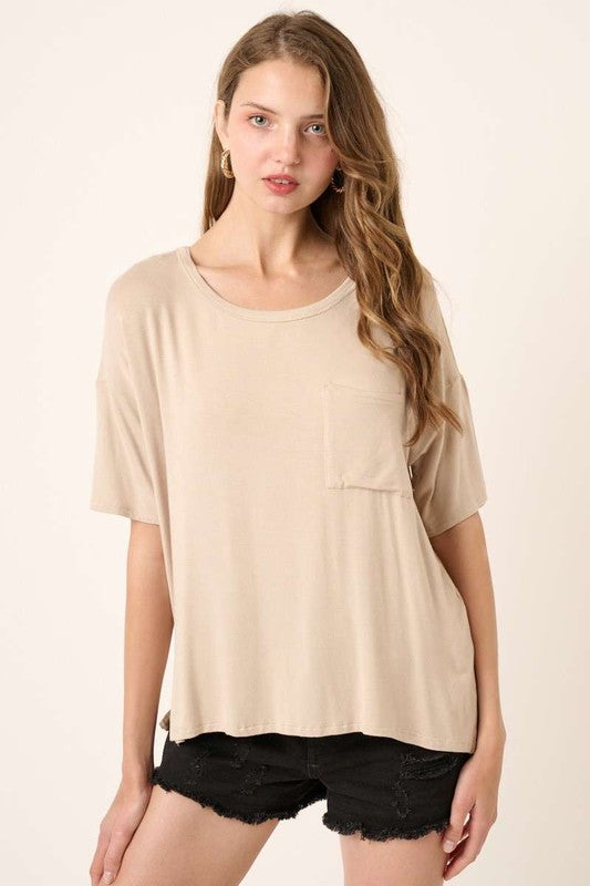 Britt Bamboo T-Shirt Stone