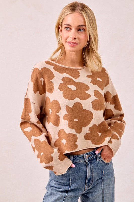 Maddie Muted Floral Sweater