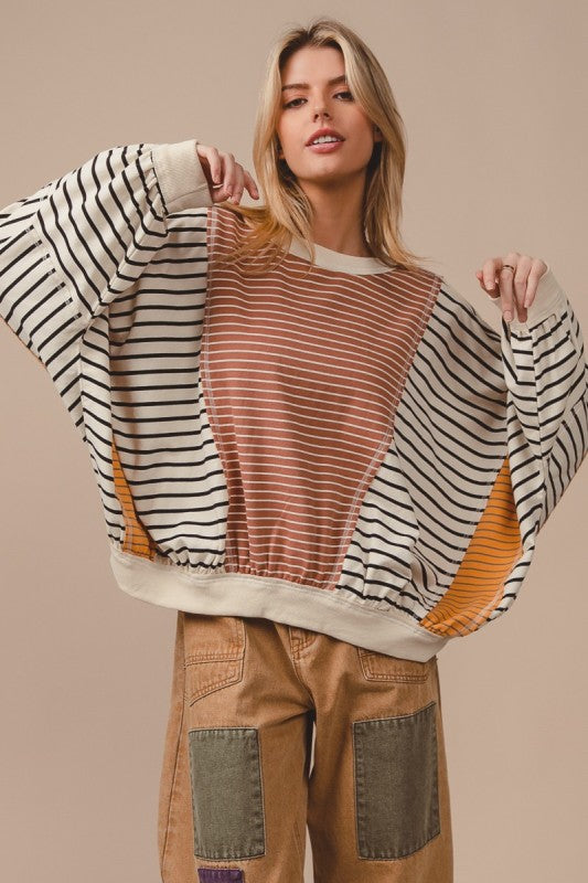 I like you a latte striped sweater