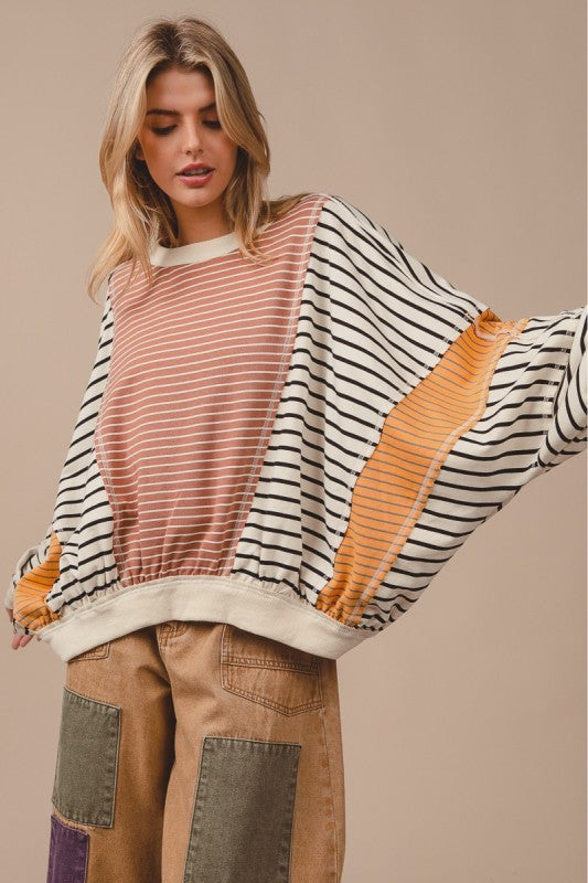 I like you a latte striped sweater