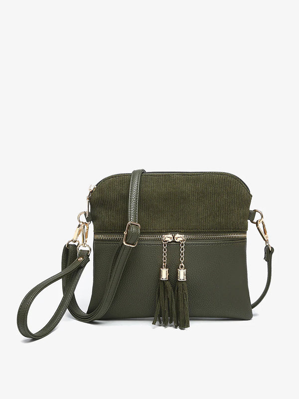 Tara Corduroy Crossbody- Olive