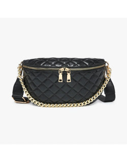 Sylvie Black Quilted Bag