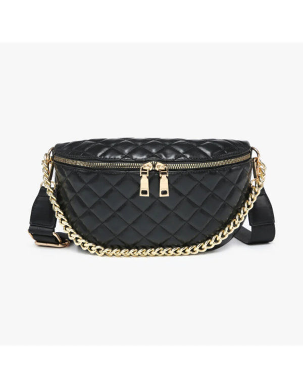 Sylvie Black Quilted Bag