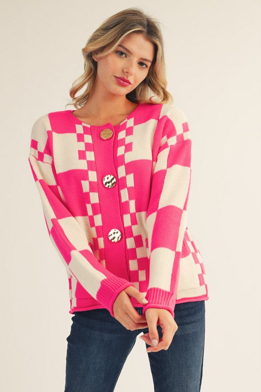Check It Out Bright Cardigan