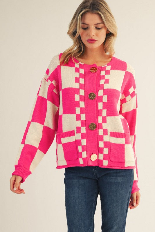 Check It Out Bright Cardigan
