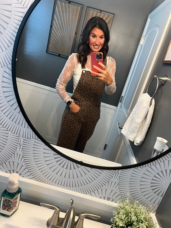 Leopard Party Barrel Overall