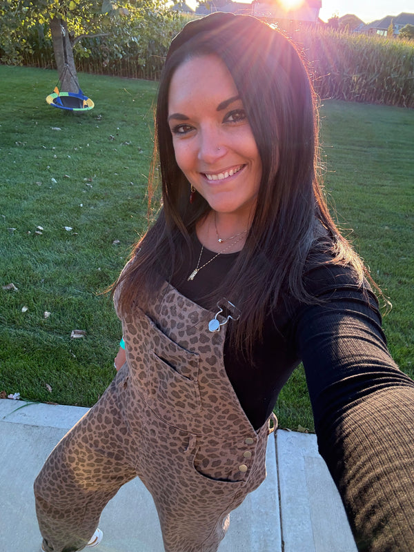 Leopard Party Barrel Overall