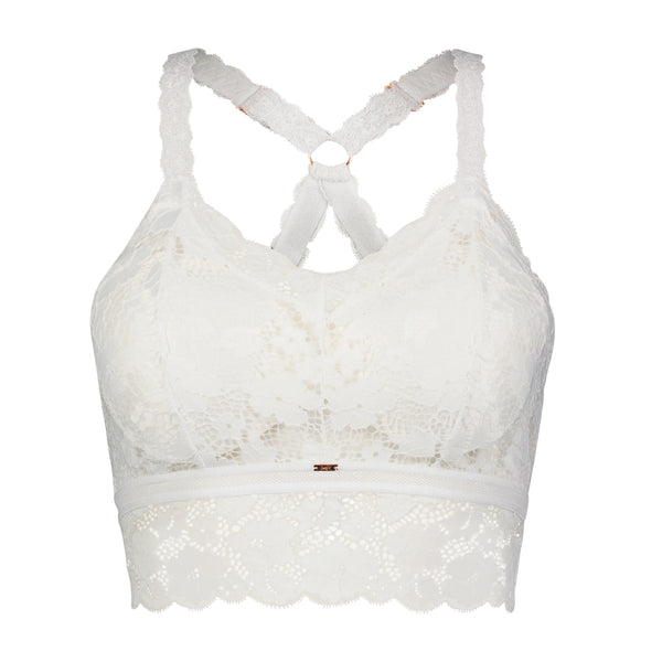 Juliette Racerback Bralette - White