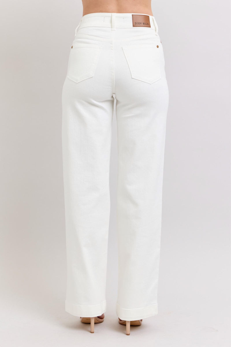 Judy Blue When In White Wide Leg White Denim