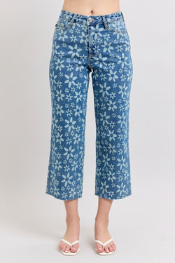 Size 0 Once A Hippy- Judy Blue Flower Print Denim