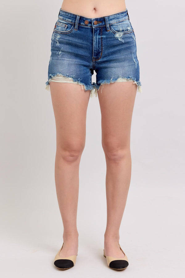 Judy Blue- Distressed Dad Short