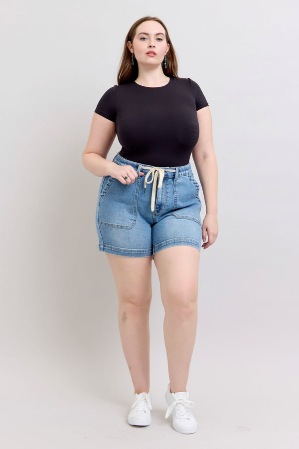 Judy Blue- Jogger Short- Vintage Wash