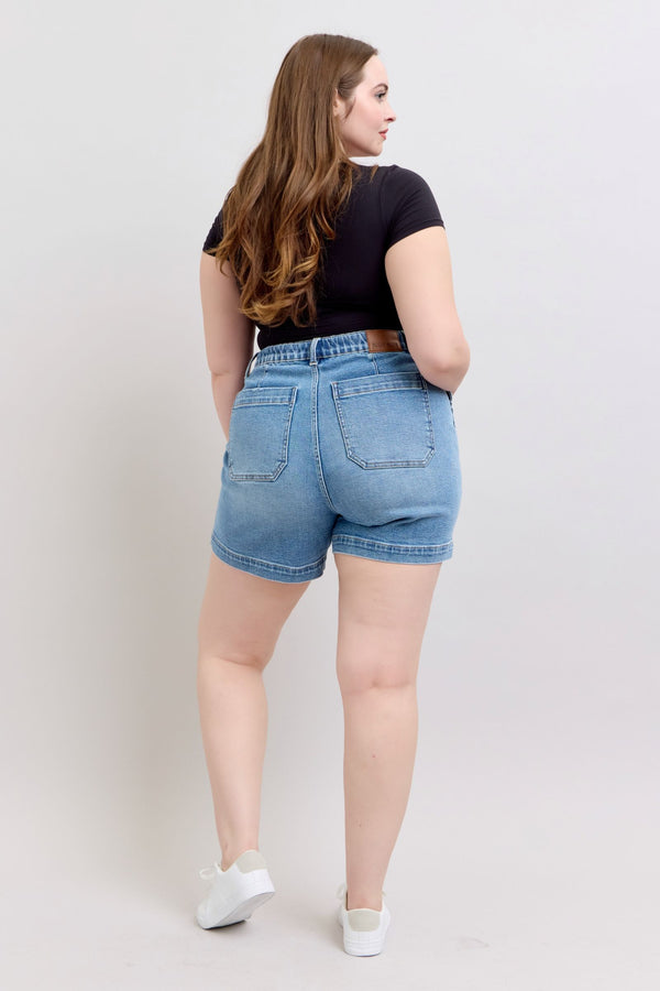 Judy Blue- Jogger Short- Vintage Wash