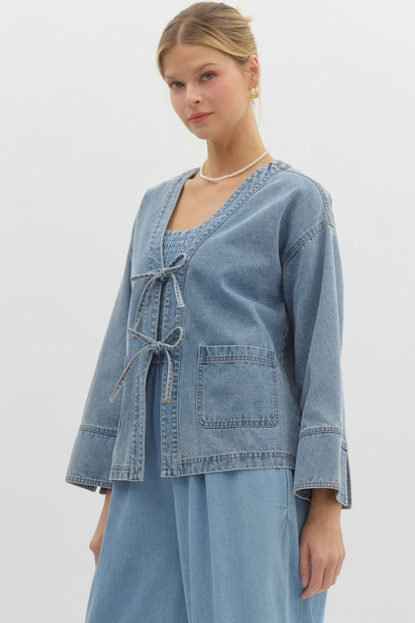 Bethany Bow Denim Jacket