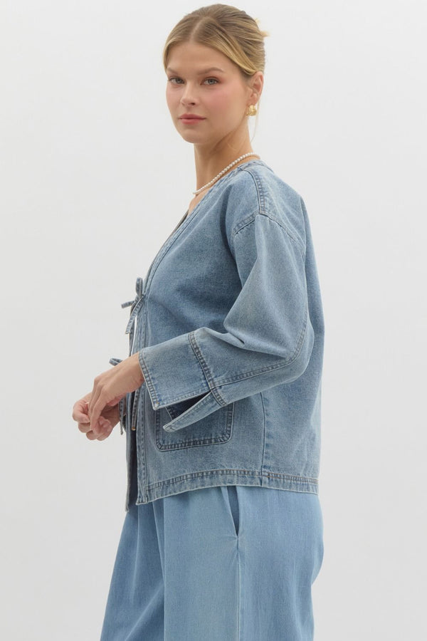 Bethany Bow Denim Jacket