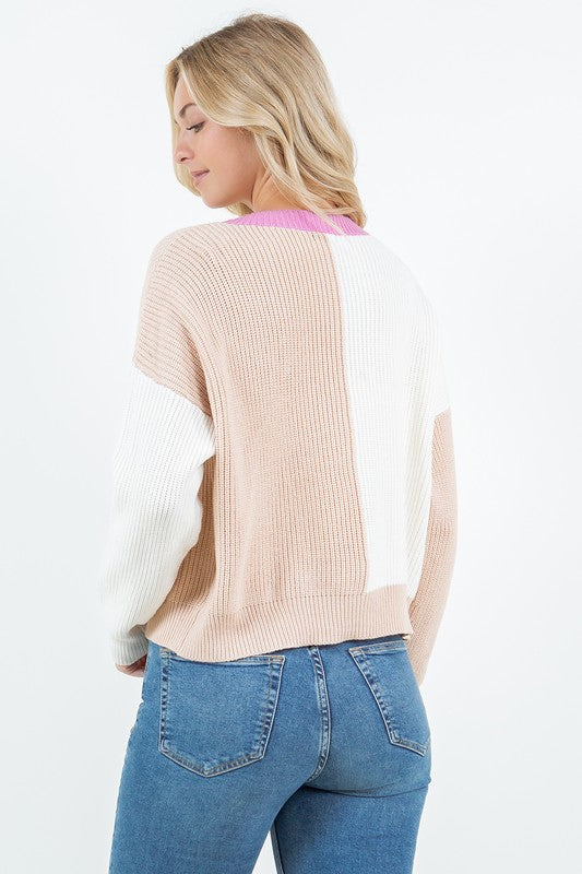 Tessa Color-block Cardigan